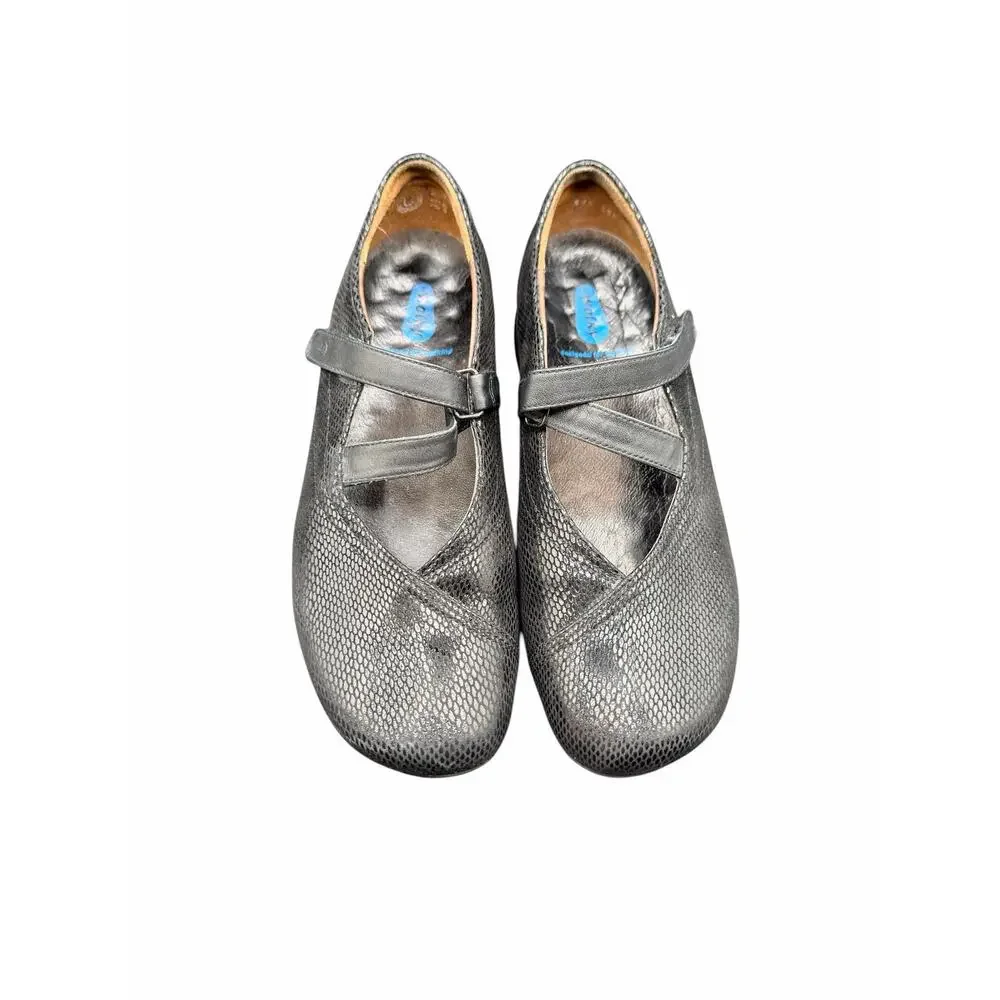 Wolky Mary Jane Shoes Black Leather Comfort EU 40 US 8.5-9
